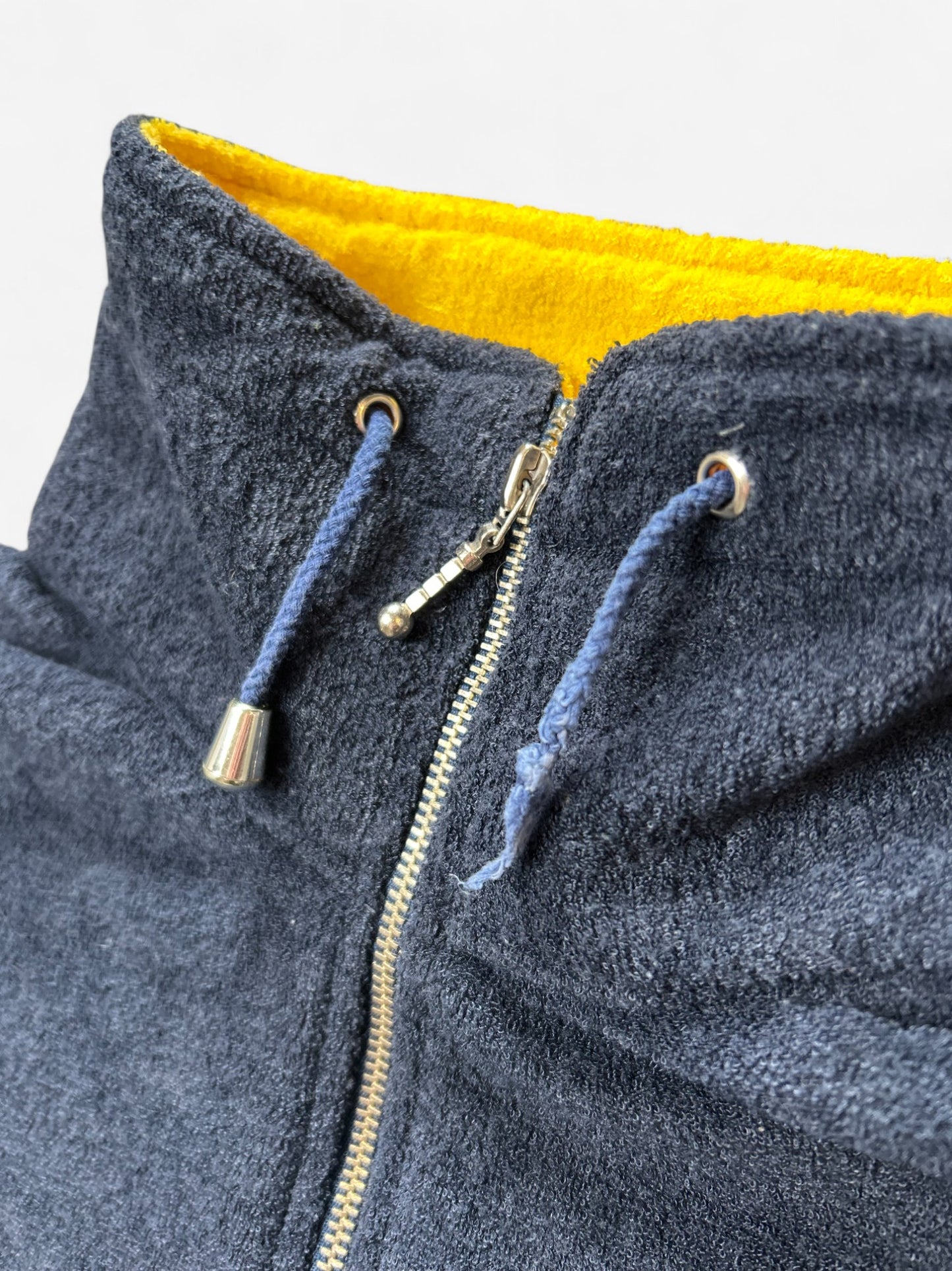 Adidas Navy and Yellow Striped Fleece (XXL)