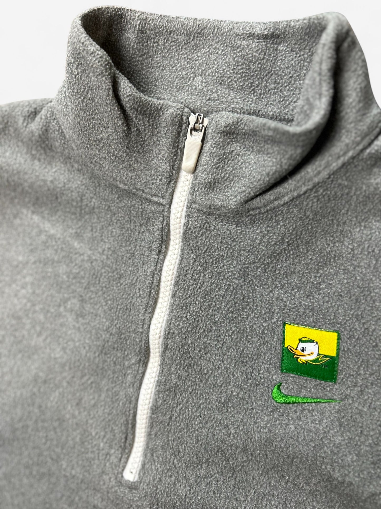 Nike x Oregon Ducks Grey and Green Quarter-Zip (M)