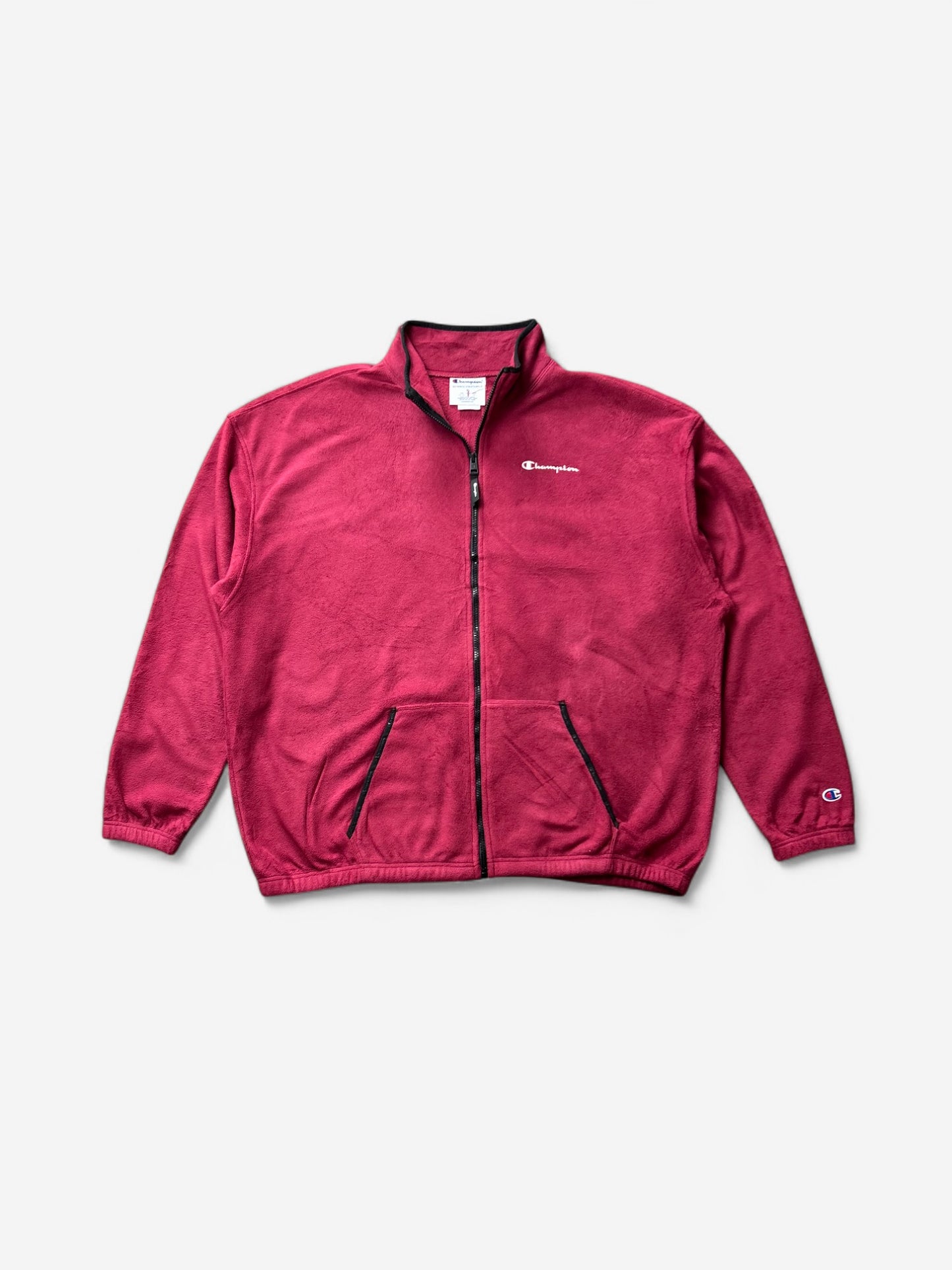 Champion Burgundy Embroidered Zip Up Fleece (XL)