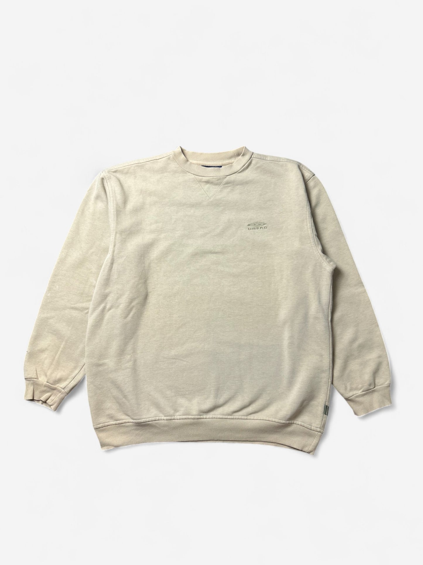 Umbro Cream Embroidered Logo Sweatshirt (M)