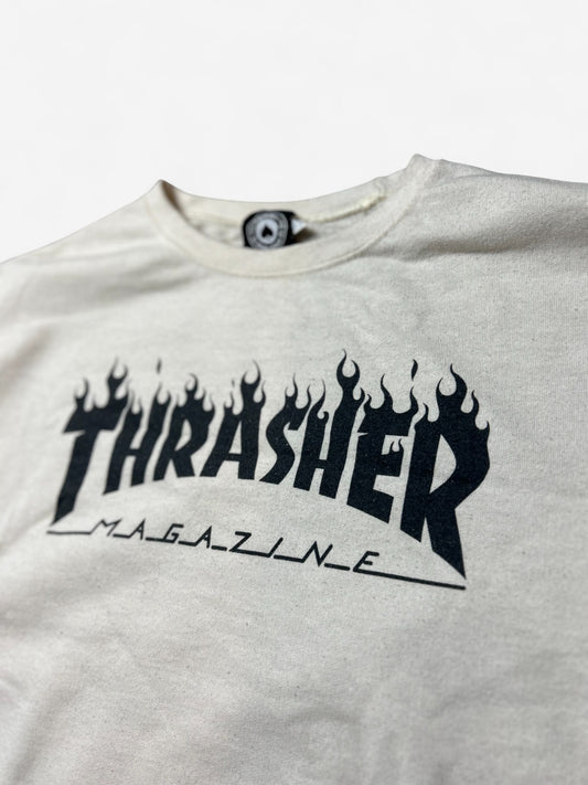 THRASHER Black and White Logo Sweatshirt (XL)