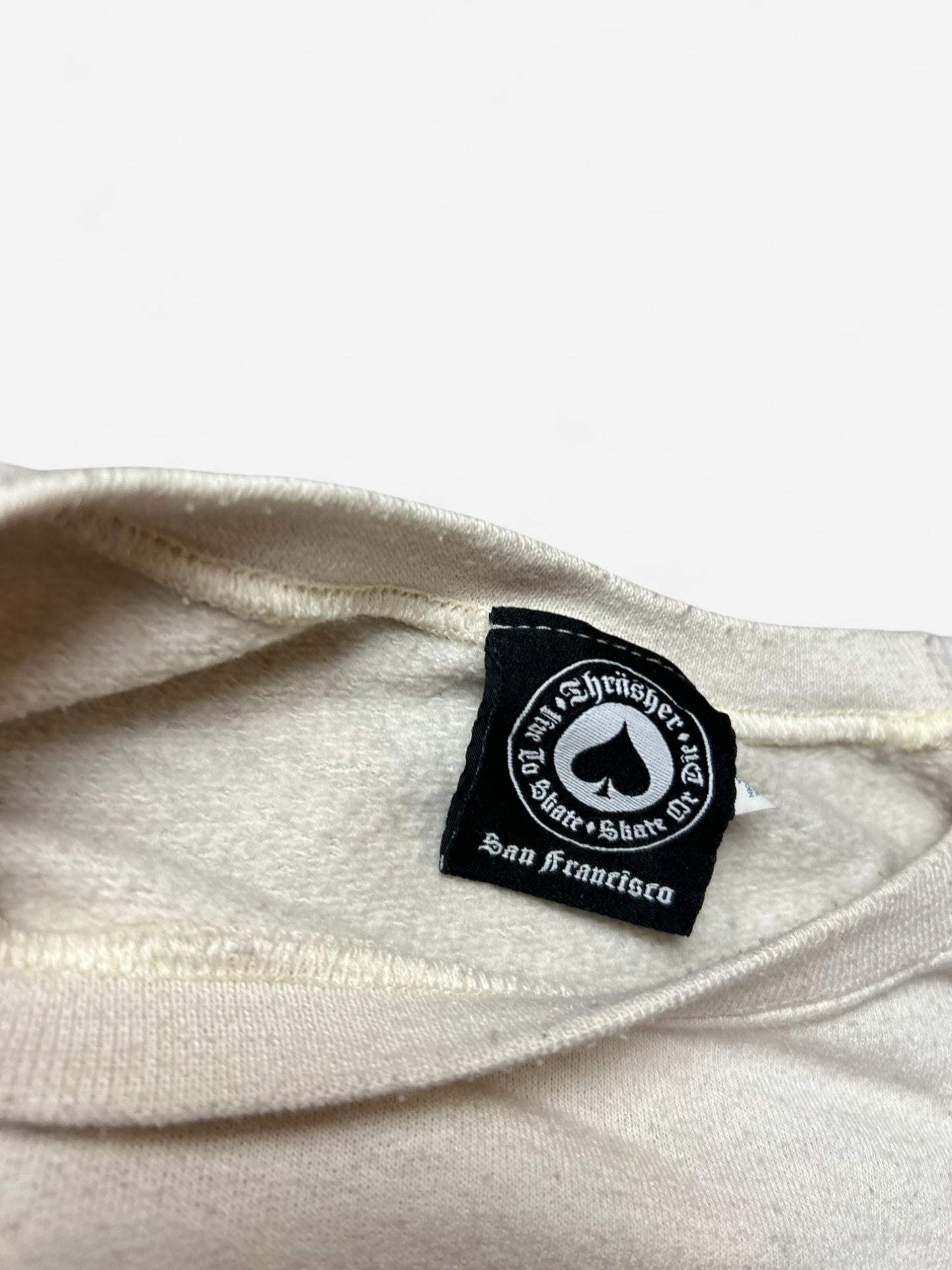 THRASHER Black and White Logo Sweatshirt (XL)