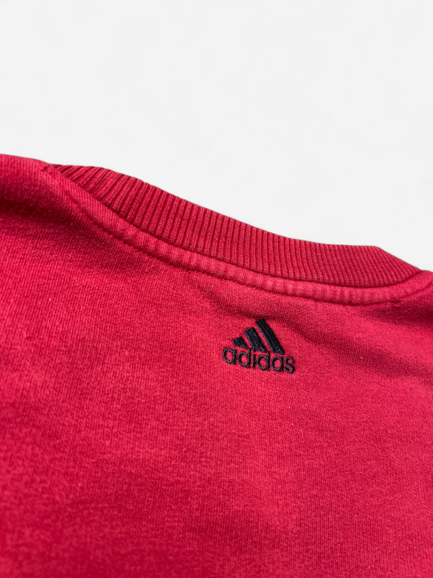 Adidas Red Spelled Out Logo Sweatshirt (L)