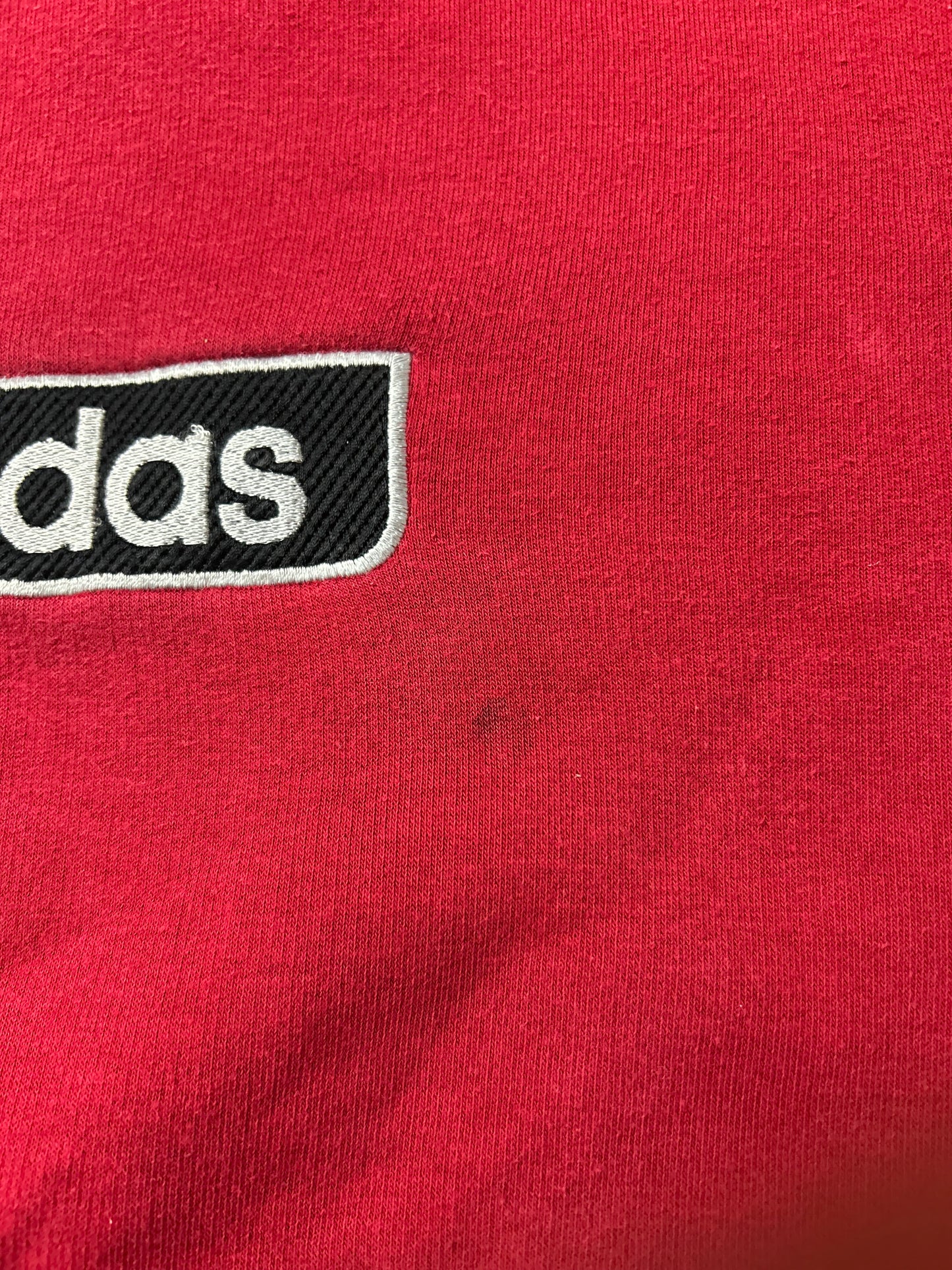 Adidas Red Spelled Out Logo Sweatshirt (L)