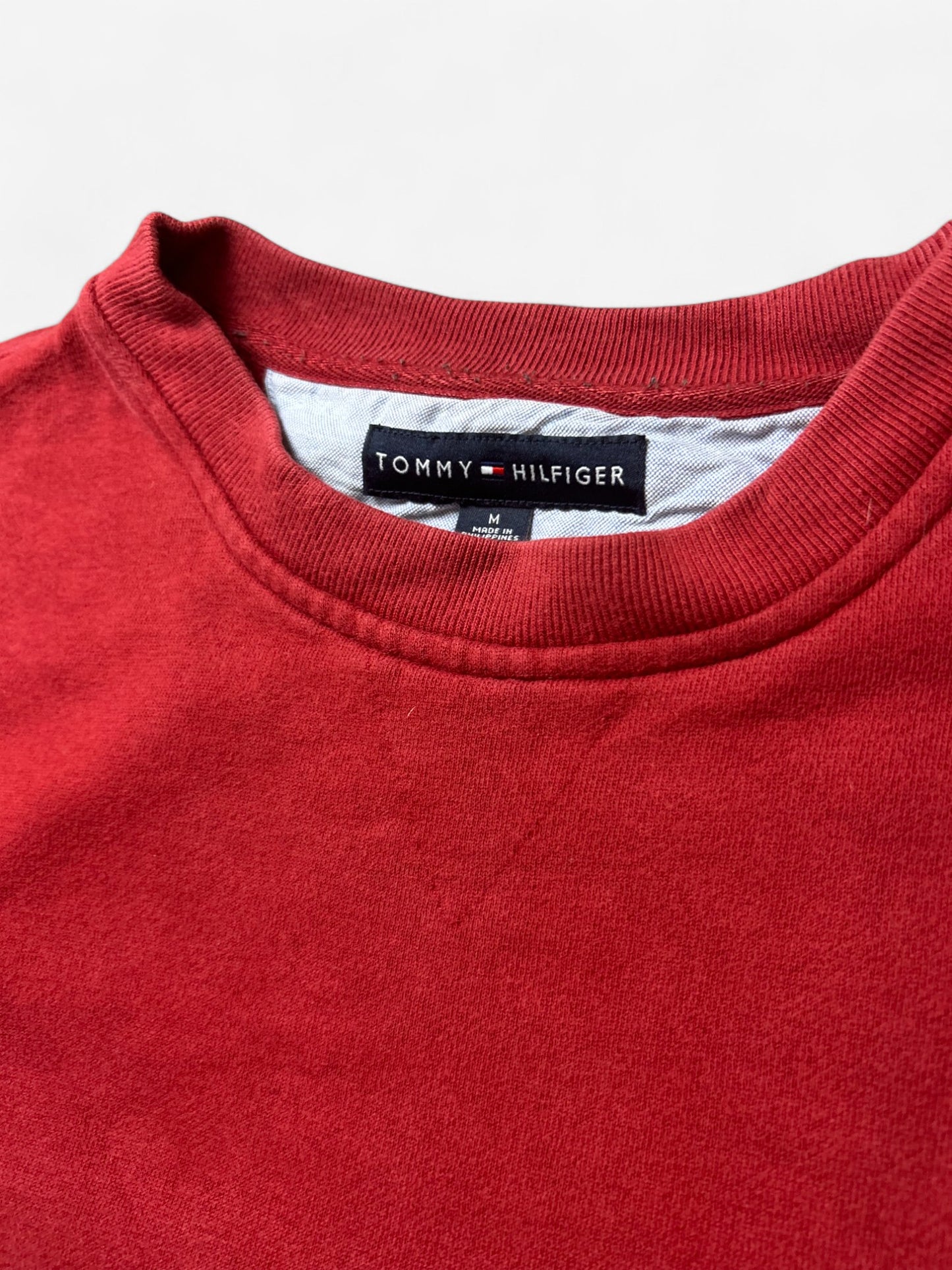 Tommy Hilfiger 90s Embroidered Red Sweatshirt (M)