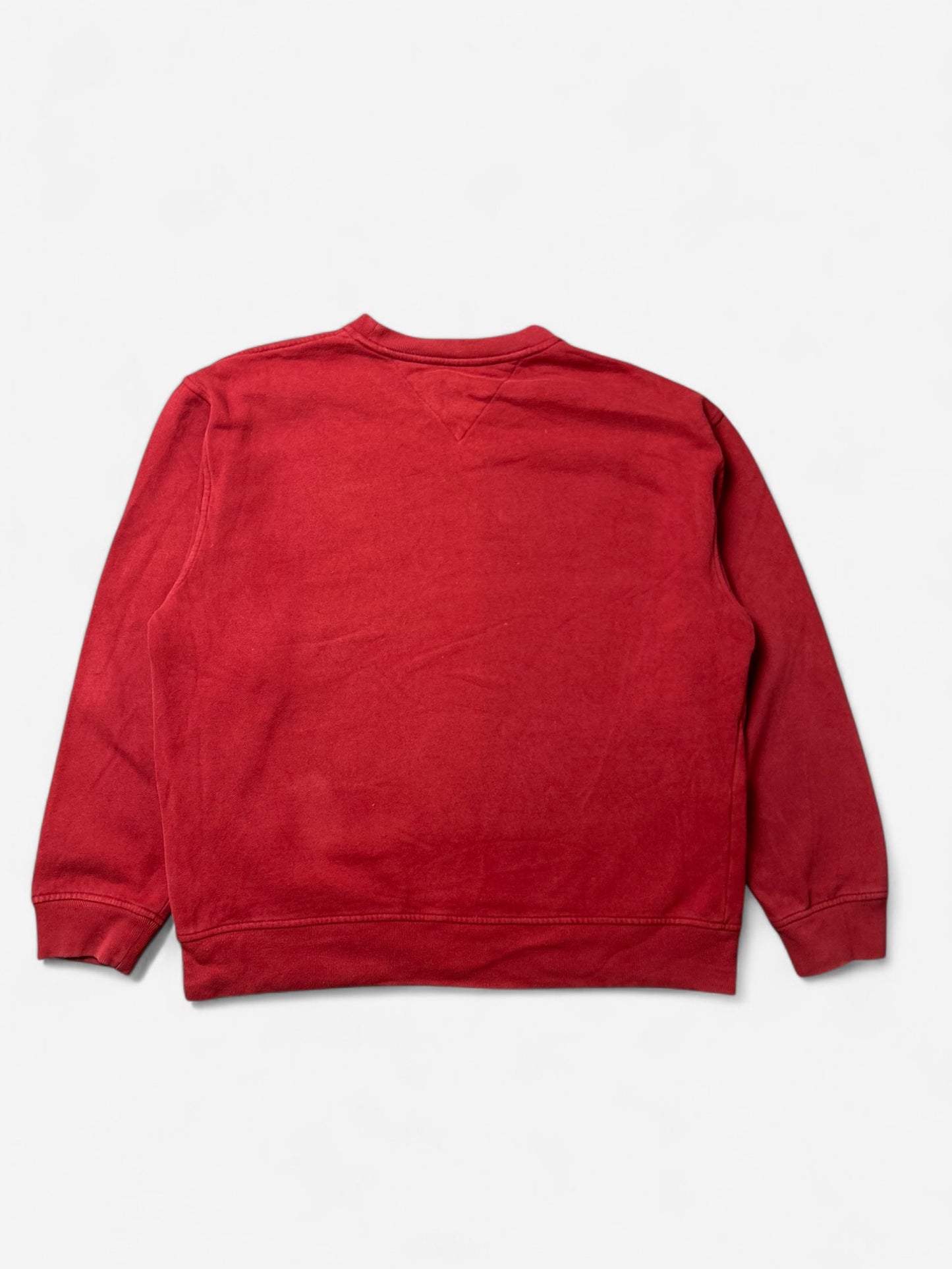 Tommy Hilfiger 90s Embroidered Red Sweatshirt (M)