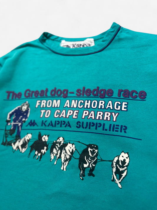 Kappa 90s Vintage RARE Cyan Sweatshirt (L)