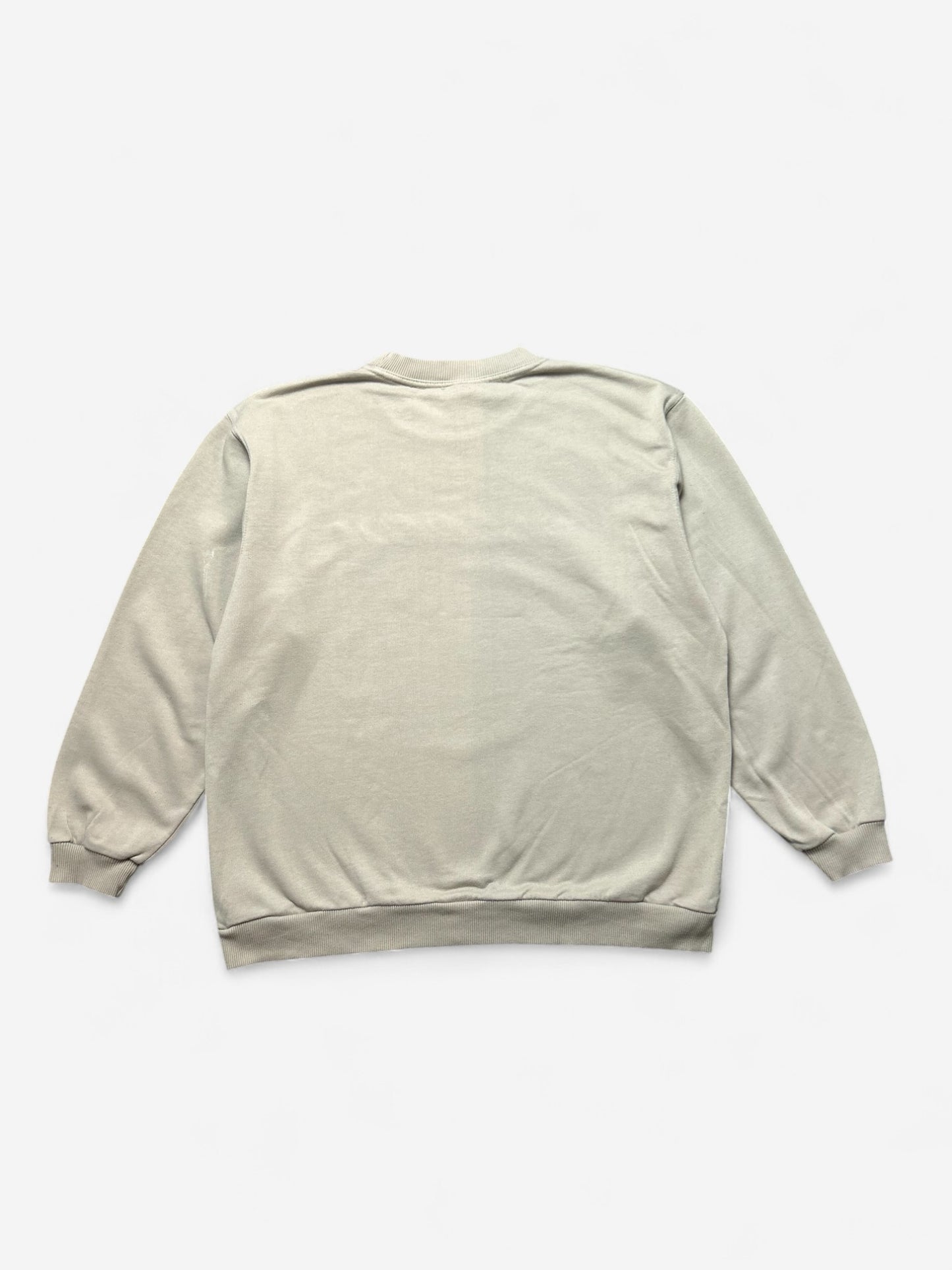 Reebok Beige Spelled Out Embroidered Sweatshirt (L)