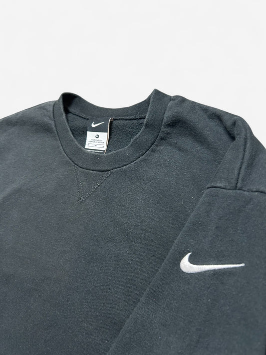 Nike Black Swoosh Embroidered Sweatshirt (M)