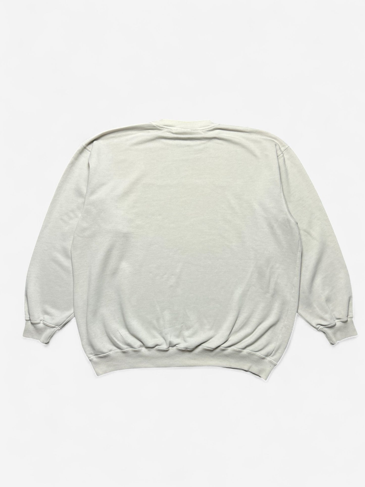 Reebok Cream Embroidered Spell Out Sweatshirt (XL)