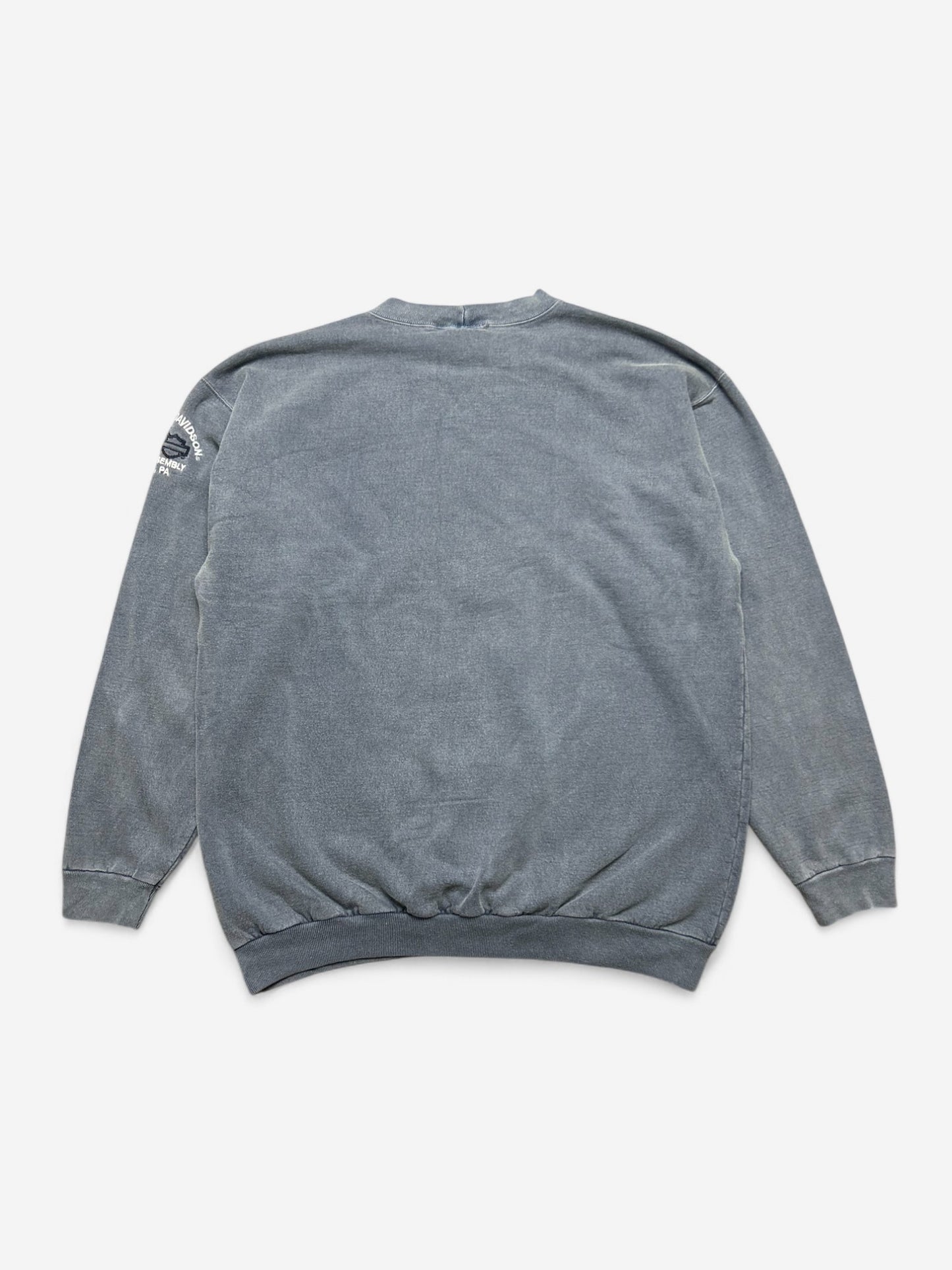 Harley Davidson 90s Grey Embroidered Sweatshirt (M)