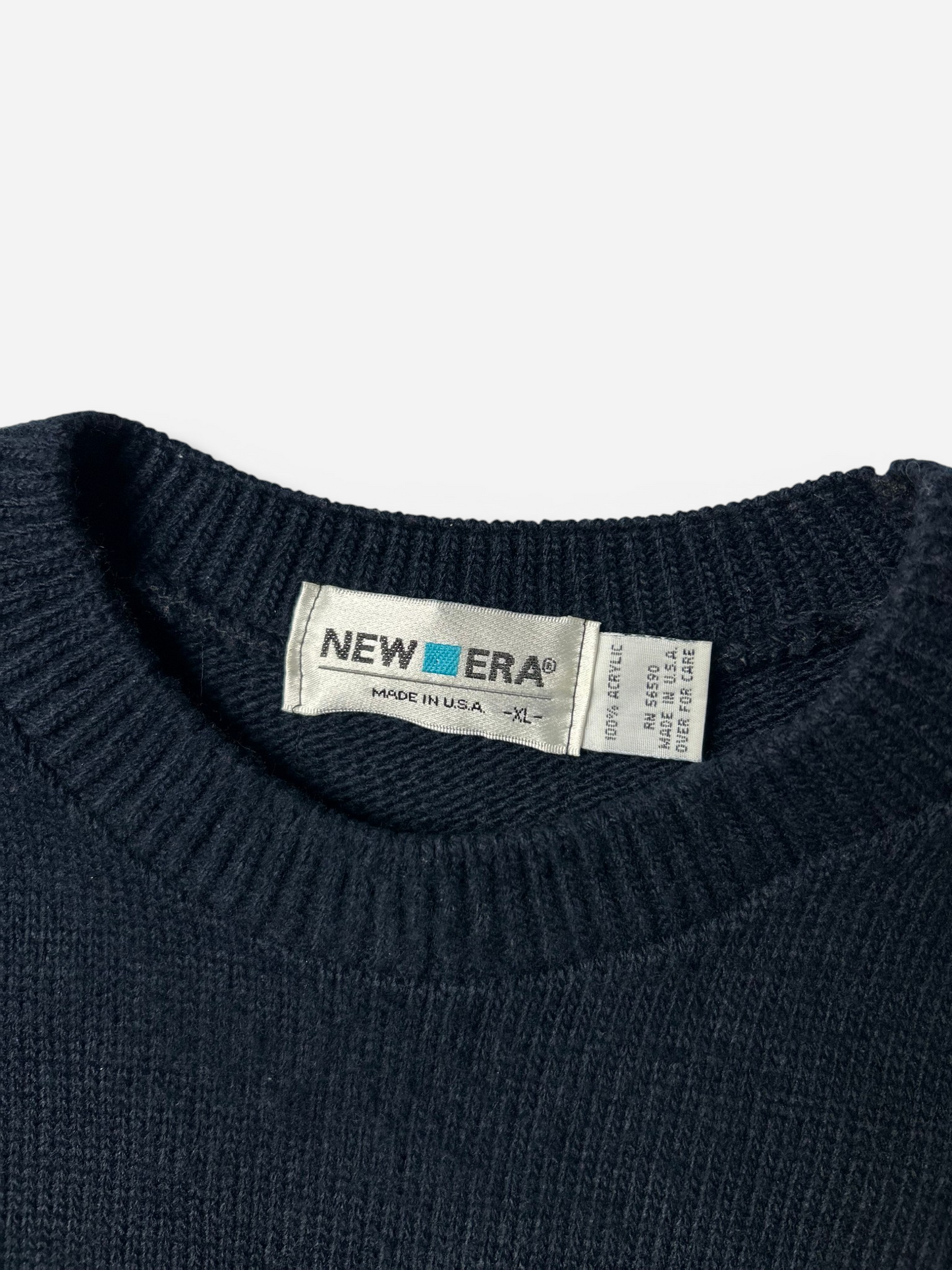 New Era Vintage USA Flag Knit Sweatshirt (XL)