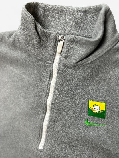 Nike x Oregon Ducks Grey and Green Quarter-Zip (M)