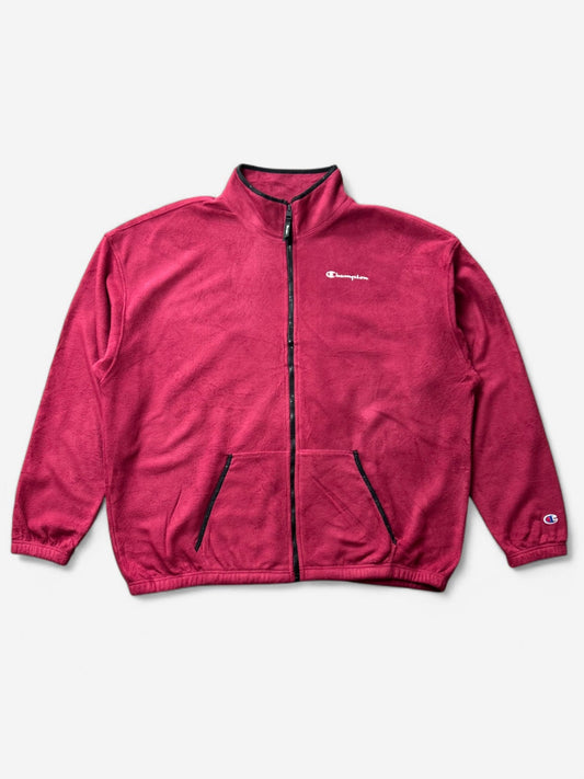Champion Burgundy Embroidered Zip Up Fleece (XL)