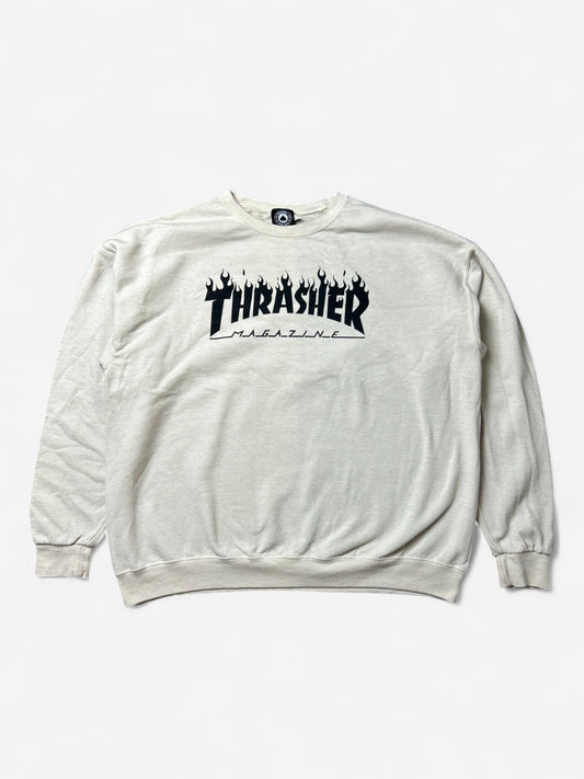THRASHER Black and White Logo Sweatshirt (XL)