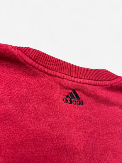 Adidas Red Spelled Out Logo Sweatshirt (L)