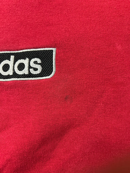 Adidas Red Spelled Out Logo Sweatshirt (L)