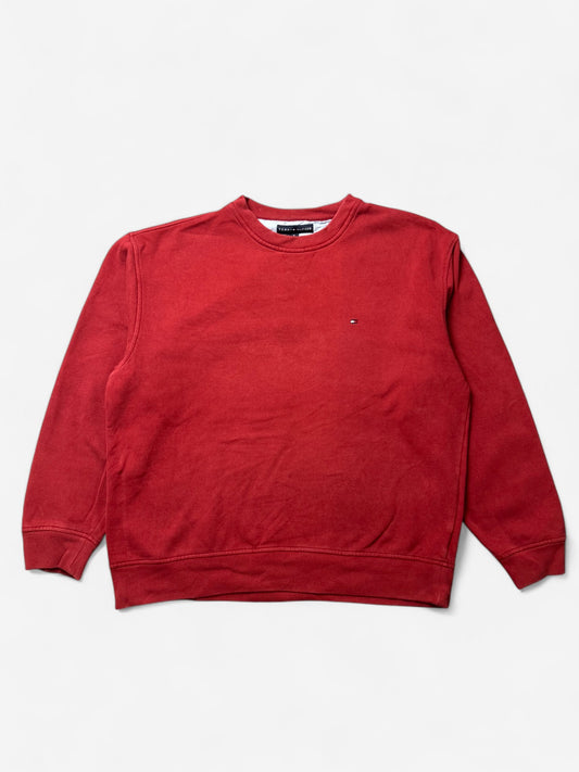 Tommy Hilfiger 90s Embroidered Red Sweatshirt (M)