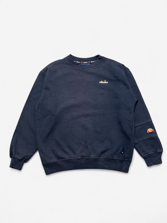 Ellesse Black Embroidered Spelled Out Logo Sweatshirt (S)