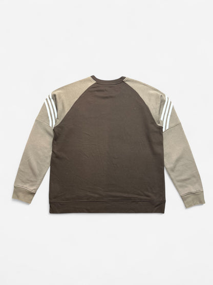 Adidas 90s Brown Logo Embroidered Sweatshirt (XL)