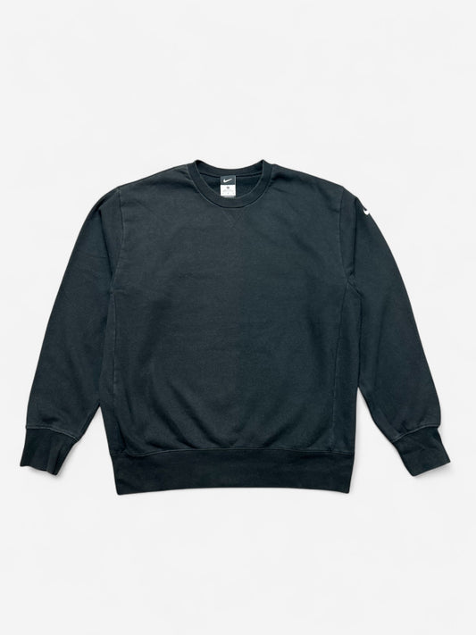 Nike Black Swoosh Embroidered Sweatshirt (M)