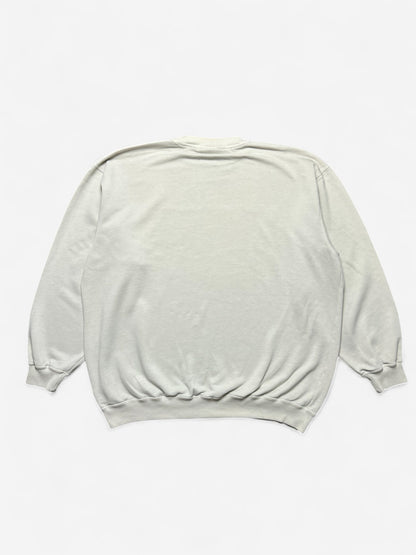 Reebok Cream Embroidered Spell Out Sweatshirt (XL)