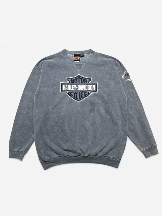 Harley Davidson 90s Grey Embroidered Sweatshirt (M)